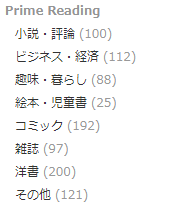 Amazonプライムリーディングの対象本