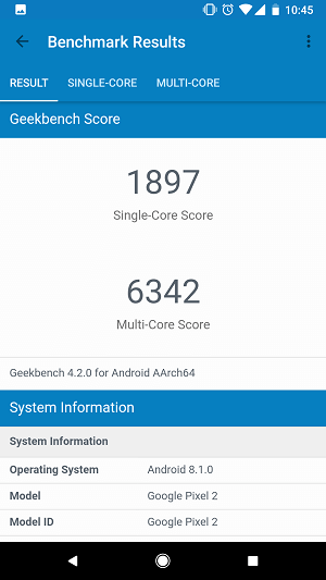 Geekbench4のスコア（CPU）