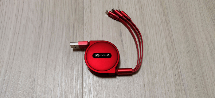 CAFELE 3 in 1 USB充電ケーブルの全景