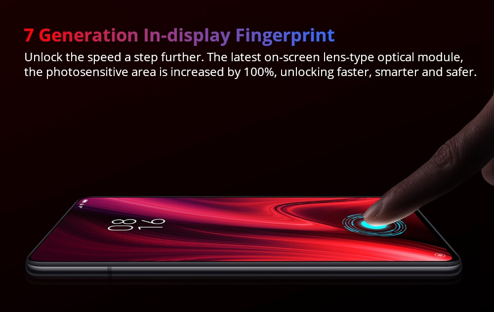 Xiaomi Mi9Tは画面内指紋認証を搭載