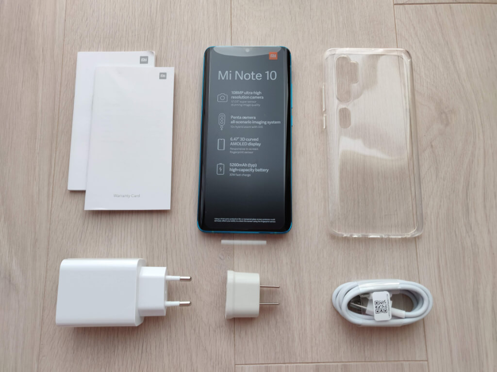 Xiaomi Mi Note 10の付属品