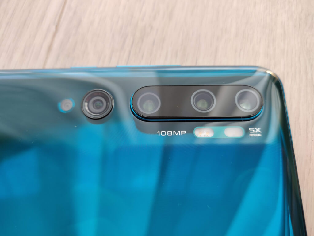 Xiaomi Mi Note 10の5眼カメラ