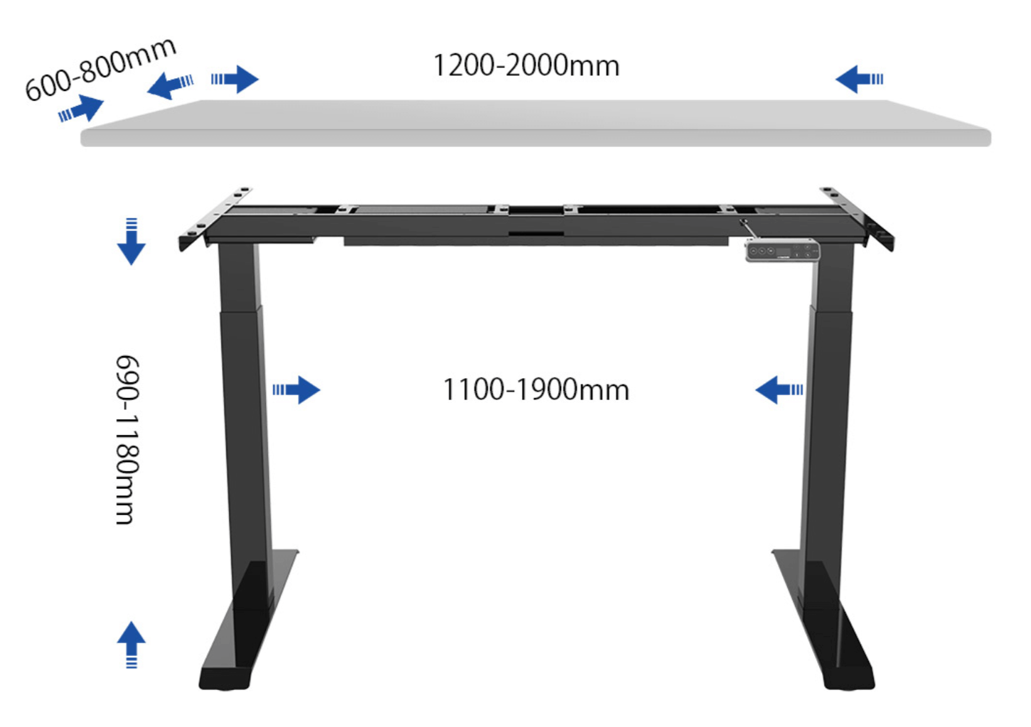 SANODESK EJ2の対応サイズ表