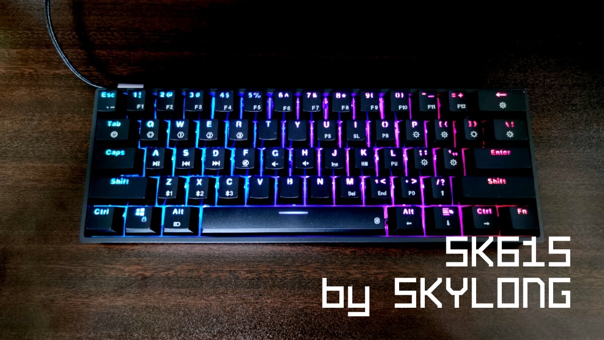 SK61S 60 メカニカルキーボード 裏側 SKYLONG