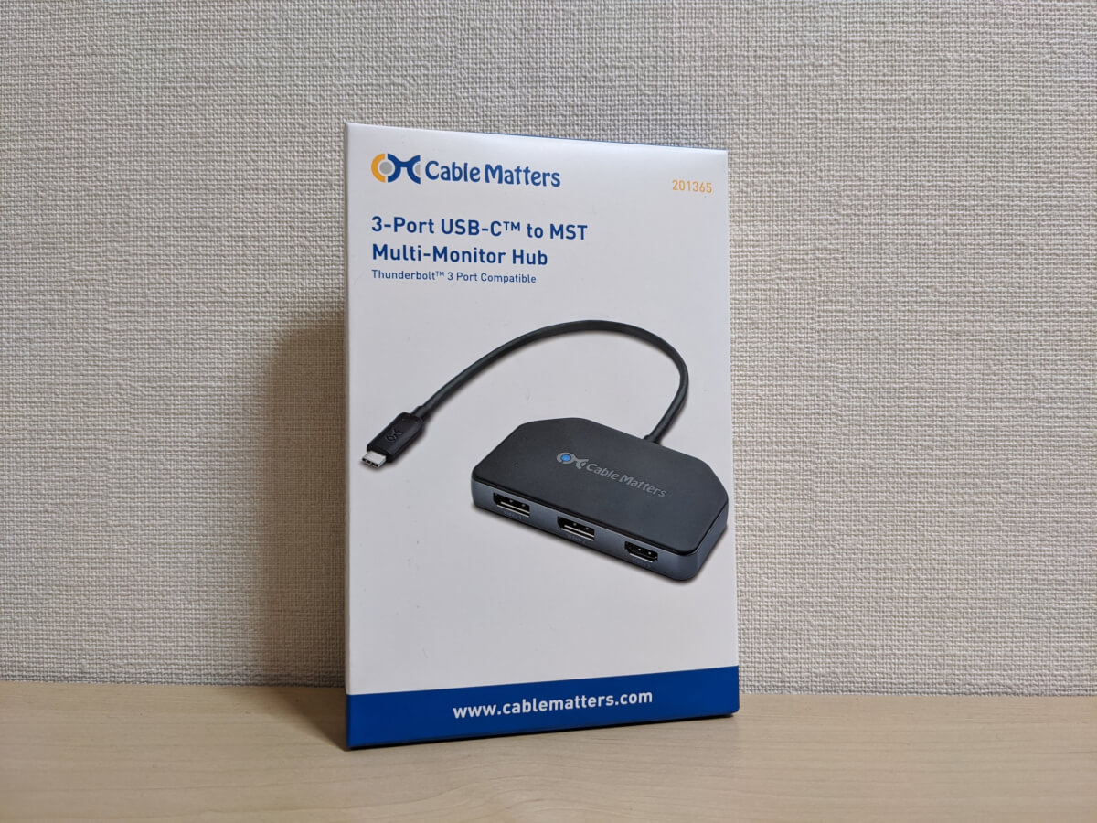 Cable Matters USB-C MSTハブ 201265の外箱
