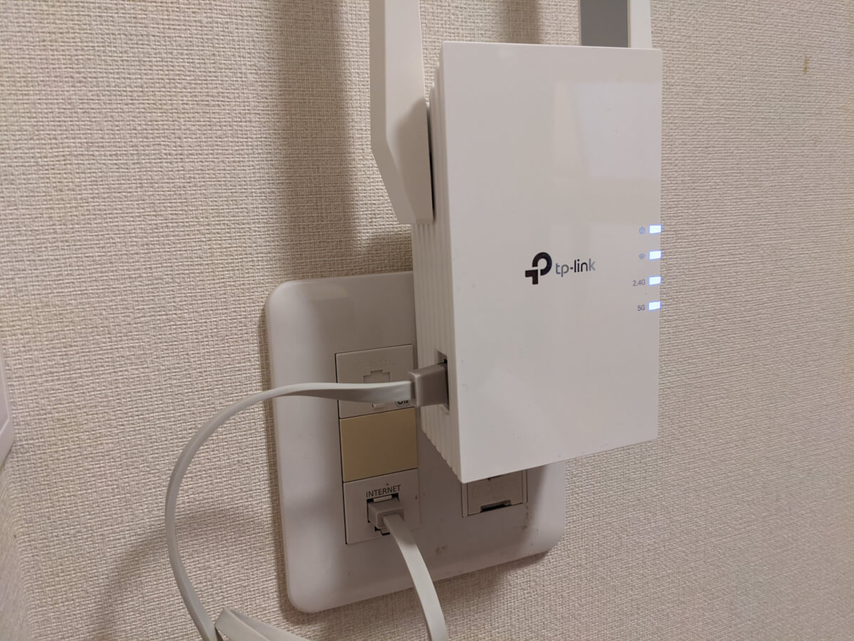 TP-Link RE605X WiFiアクセスポイントとして使った様子