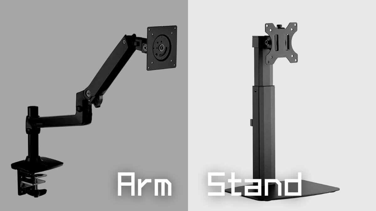 モニターアームとモニタースタンドの比較