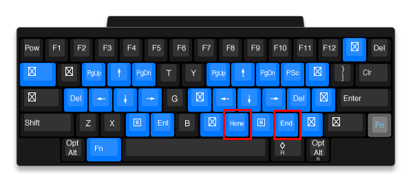 HHKBおすすめキーマップ設定 右手Home Endキー部分