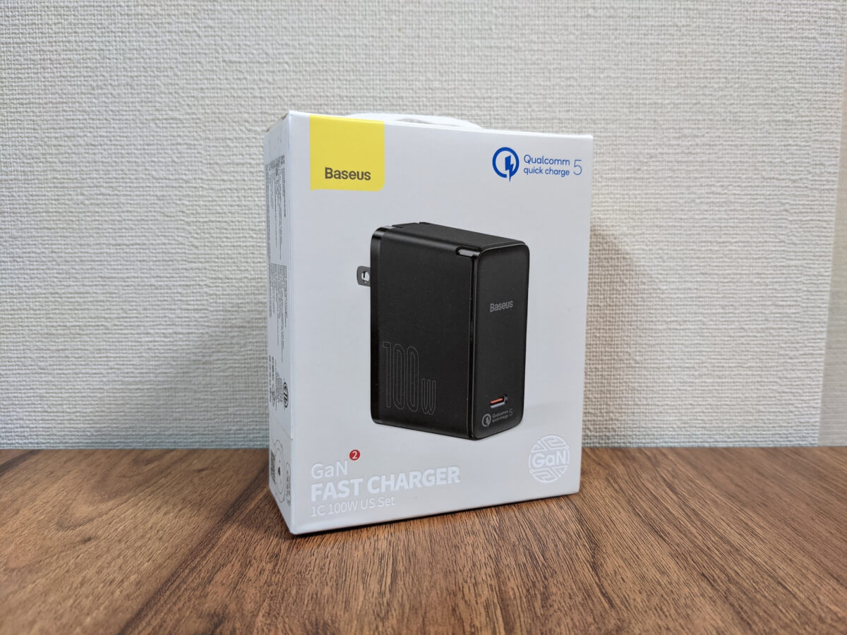 Baseus GaN2 Fast Charger 100W 1C QC5.0 充電器 チャージャー 外箱