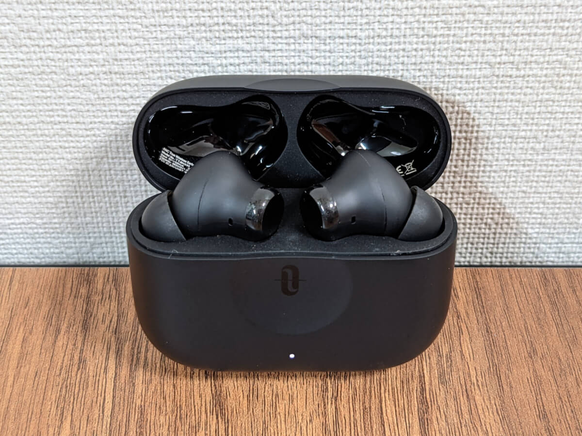 TaoTronics SoundLiberty Pro P10 ANC対応完全ワイヤレスイヤホン ケースを開けた様子