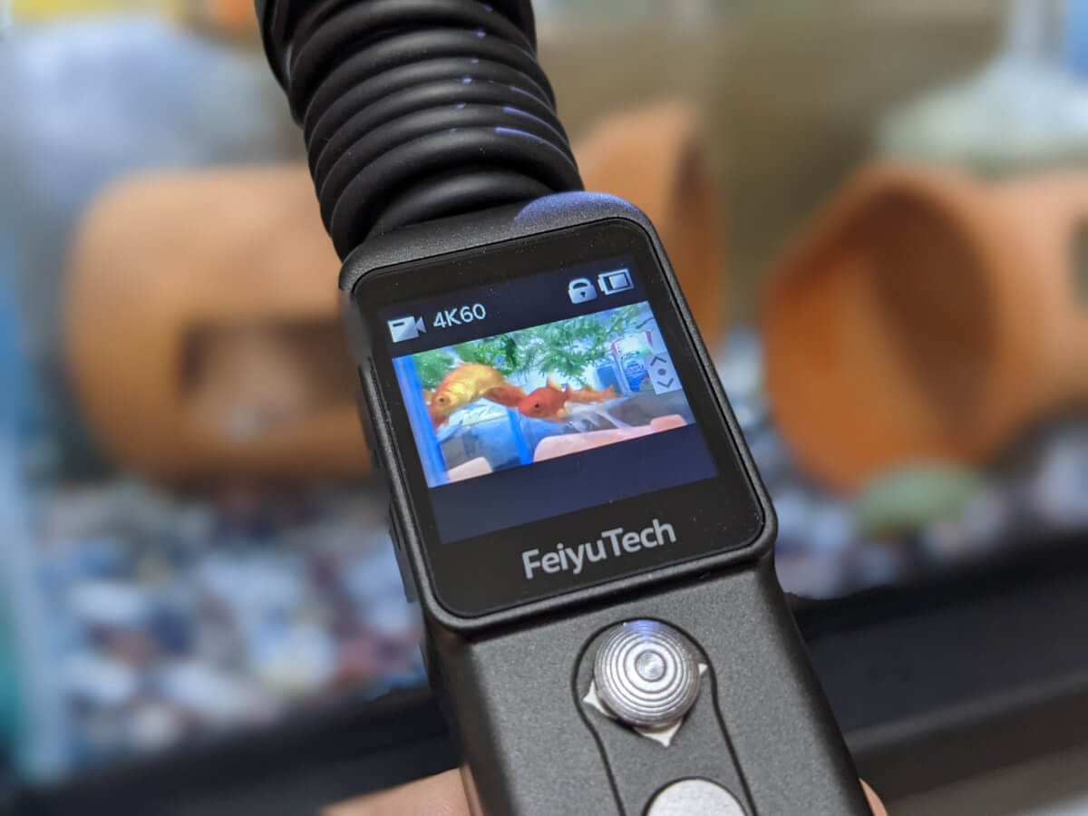 Feiyu Pocket 2S 本体 ディスプレイ 撮影時の表示