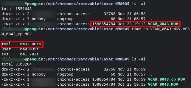 ACASIS経由_Lexarの中のデータコピー