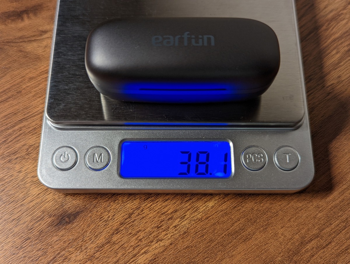 EarFun Free Pro 2 完全ワイヤレスイヤホン レビュー 本体とケース 重さ