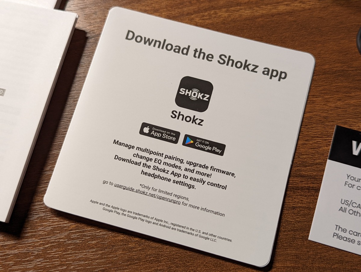 Shokz OpenRun Pro 骨伝導ヘッドホン 骨伝導イヤホン レビュー 専用アプリの案内スリット