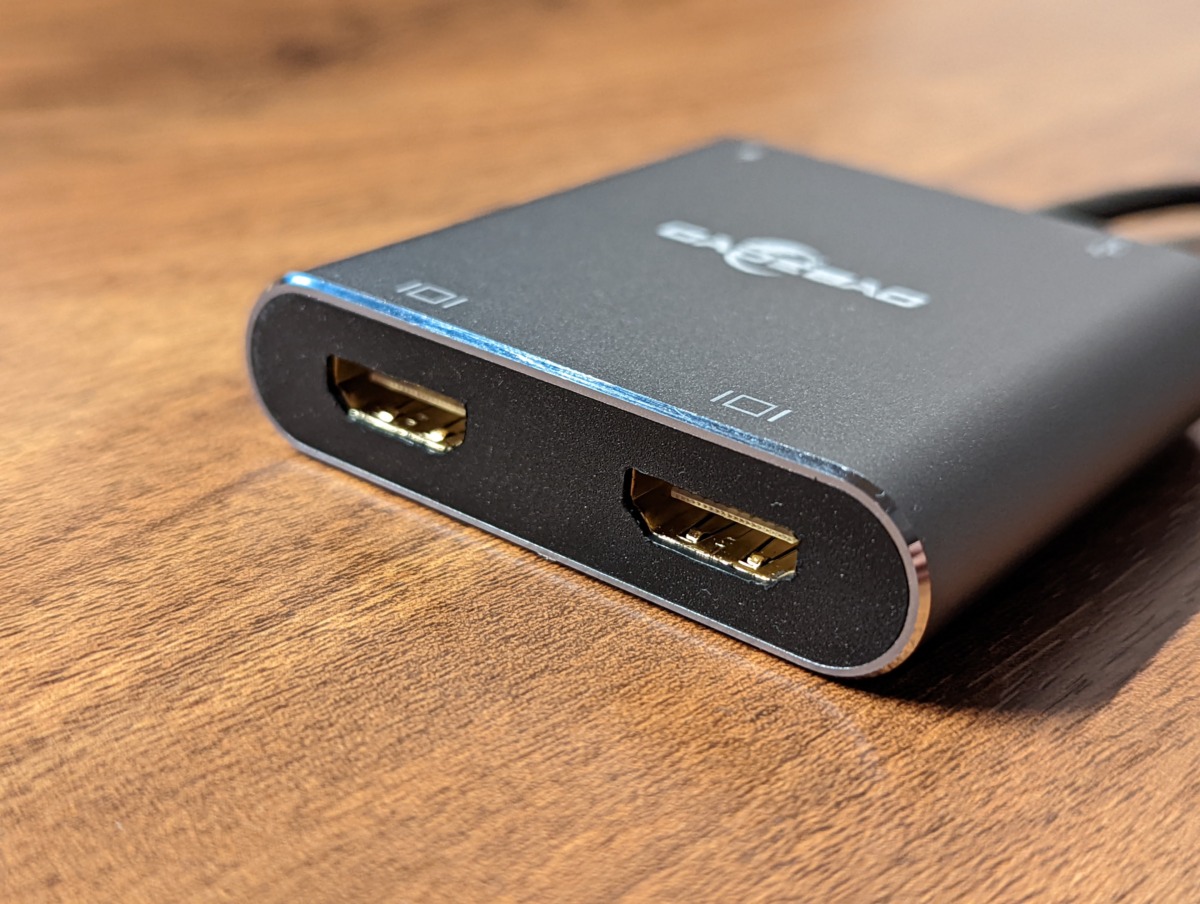 GADEBAO USB C HDMI 変換アダプター,デュアル HDMI,4-in-1Type C to HDMI アダプタ, 4K対応 2つのHDMIポート+USB-Aポート+USB-C PD充電ポート レビュー HDMIポート