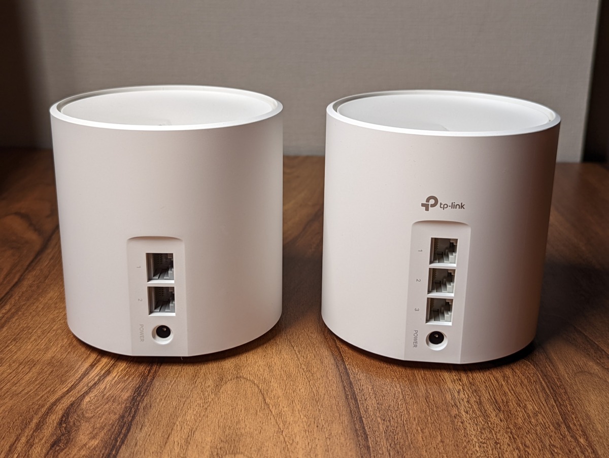 TP-Link Deco X50 メッシュWiFi レビュー X20とのポート構成比較