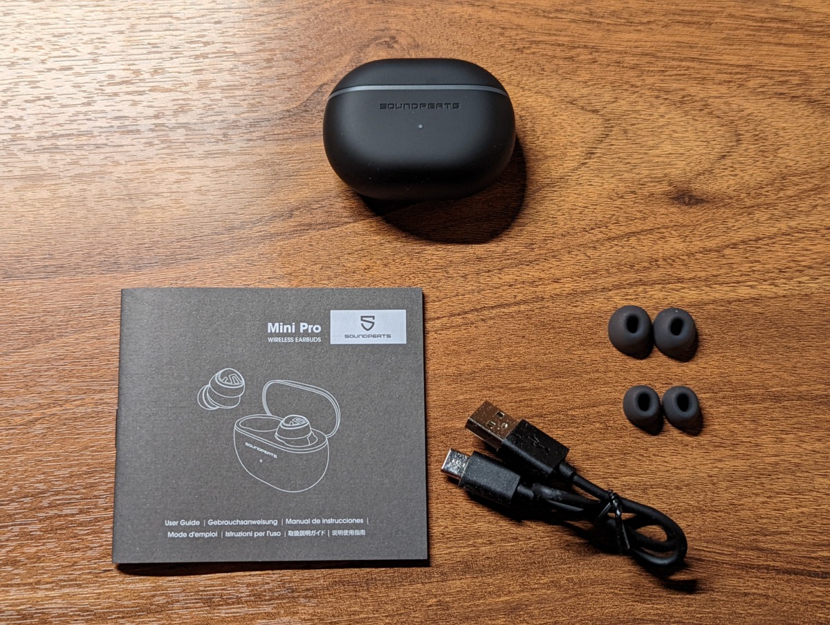 SOUNDPEATS Mini Pro ANC対応完全ワイヤレスイヤホン レビュー 本体と付属品