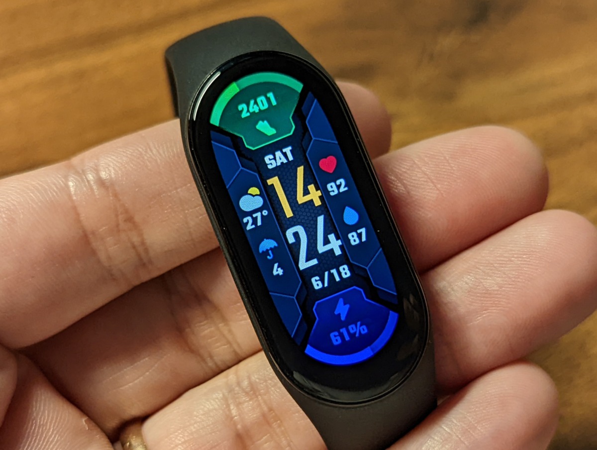 Xiaomi Smart Band Mi band 7 レビュー 通常の表示