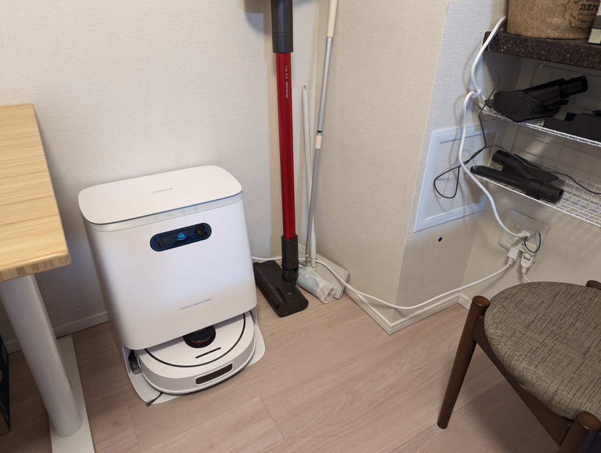 ROIDMI EVA ロボット掃除機 モップ自動洗浄 レビュー 実際の設置場所