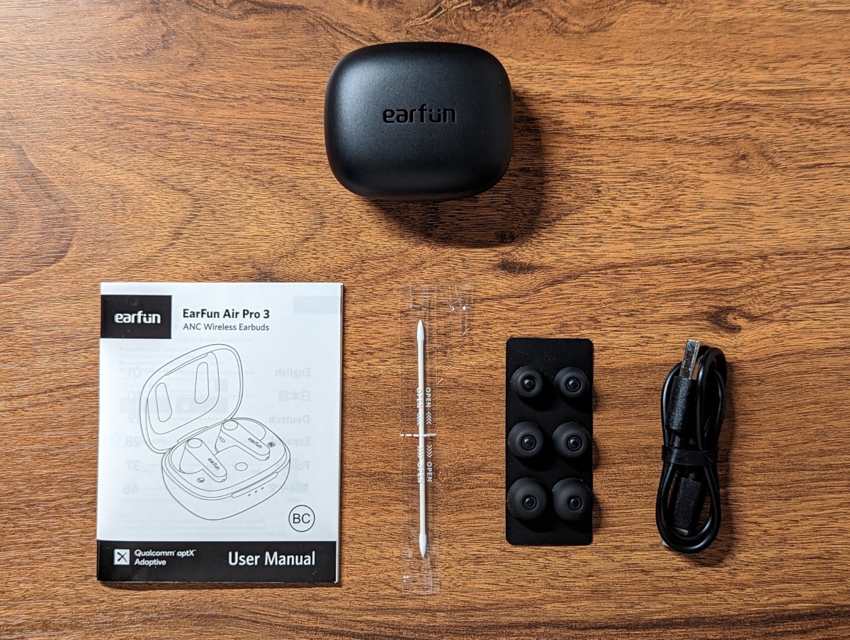 EarFun Air Pro 3 レビュー 本体と付属品