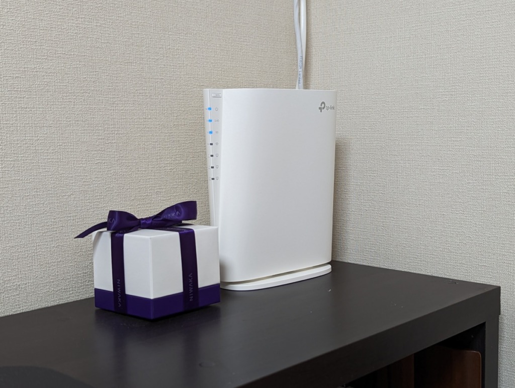 TP-Link RE900XD WiFi中継器 WiFiルーター レビュー 設置してみた様子