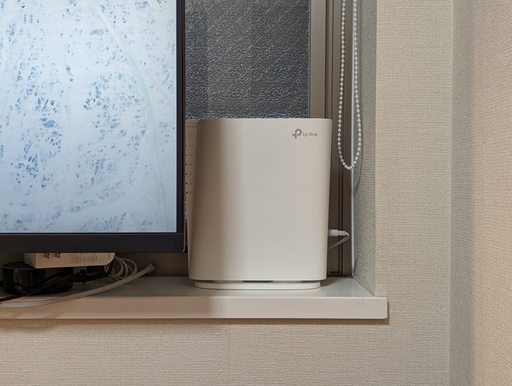 TP-Link RE900XD WiFi中継器 WiFiルーター レビュー 配置例 出窓