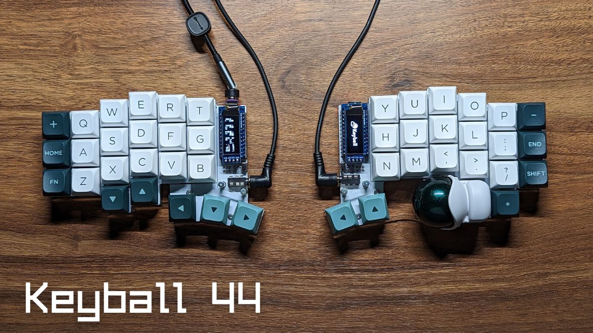 Keyball44 Black通常キーは赤軸