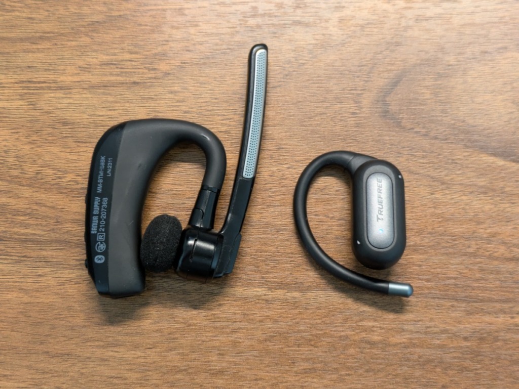 TRUEFREE EarFit DS1 レビュー 仕事専用インカムとの電池格納先の違い