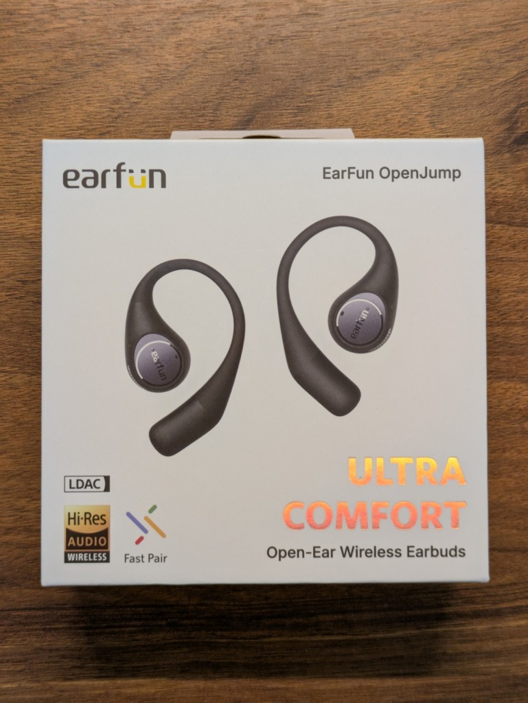 EarFun OpenJumpレビュー 外箱 上面