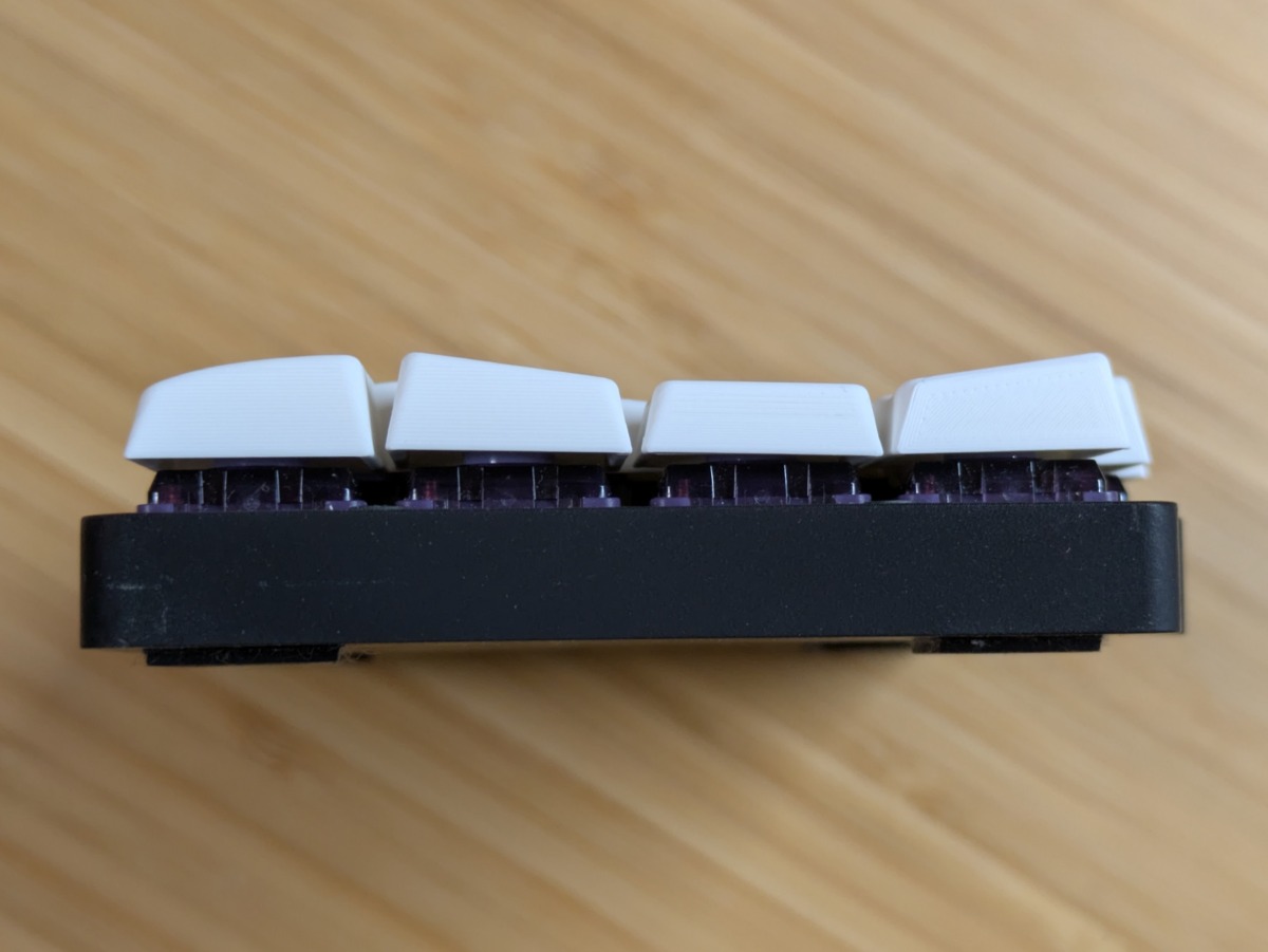 RidgeCap レビュー 形状 真横から見た行ごとの高さと傾きの違い